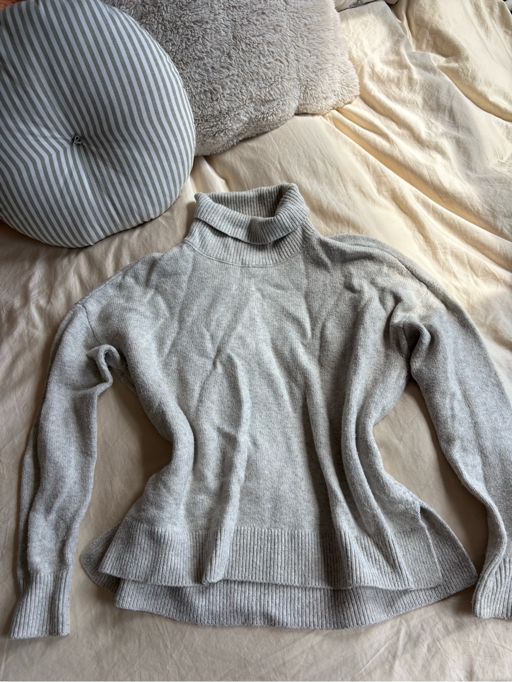 LOFT Light Gray Turtleneck Sweater